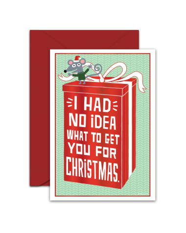 Greeting Card - GC2916-HAL045 - I HAD NO IDEA WHAT TO GET  YOU FOR CHRISTMAS
